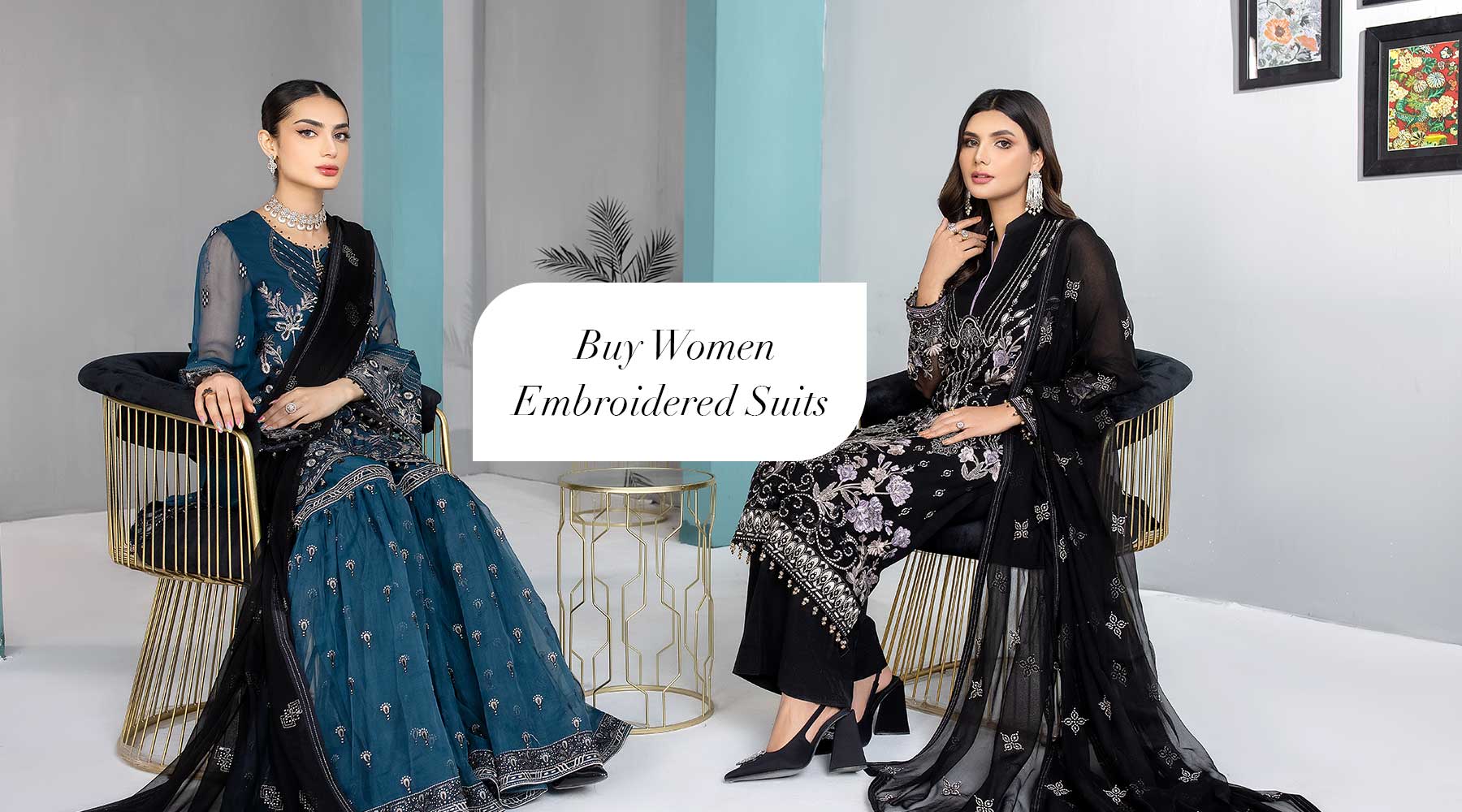 Buy Women Embroidered Suits