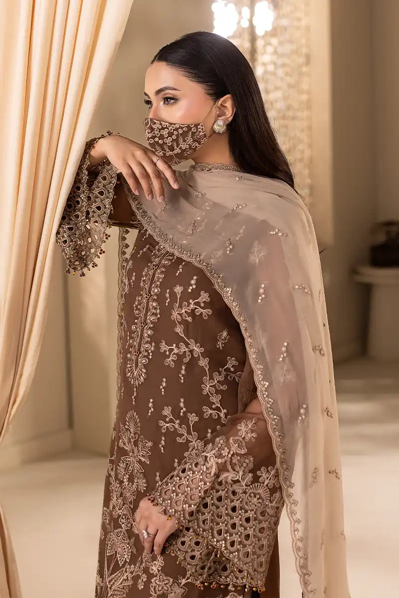Olivienne - 3 Piece Embroidered Chiffon Dress