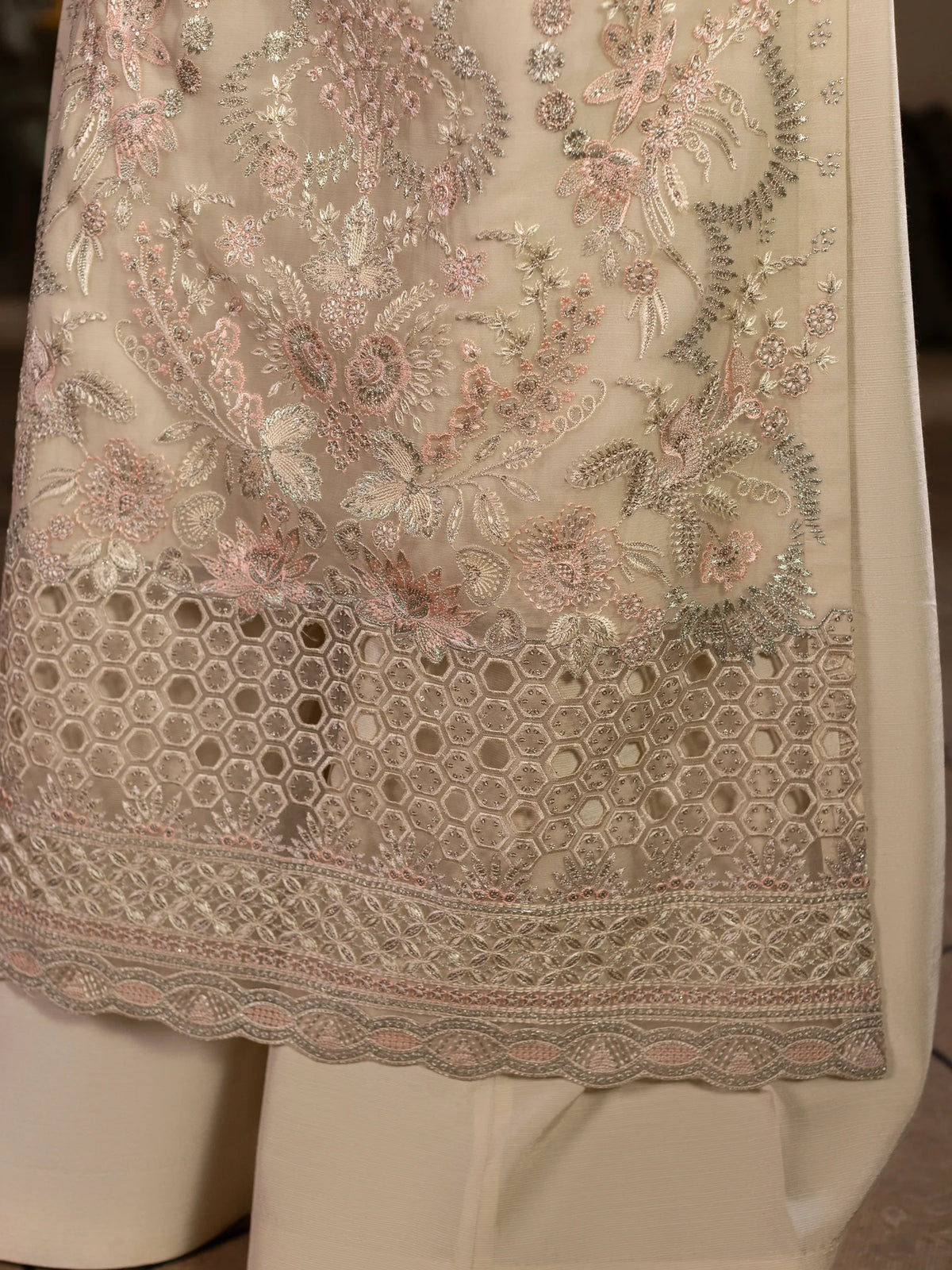 Safa - 3 Piece Embroidered Chiffon Dress