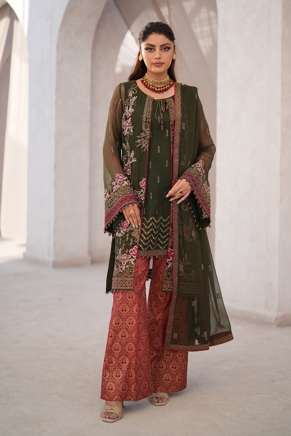 Flossie Embroidered Pakistani Master Copy Dress main image 1